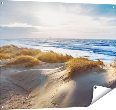 Gards Tuinposter Duinen en Zee - 100x80 cm - Tuindoek - Tuindecoratie - Wanddecoratie buiten - Tuinschilderij