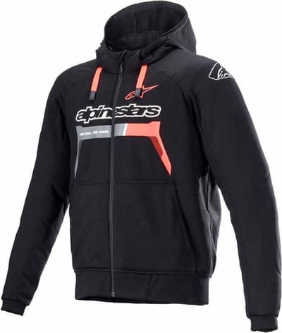 Alpinestars Chrome Ignition Hoodie Zwart Rood Fluo -