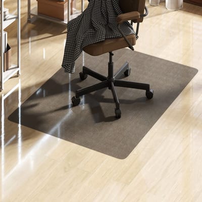 HOMCOM bureaustoelkleed 120x90cm rechthoekig zwart kunststof antislip beschermend kleed