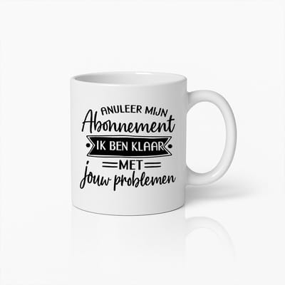 330ml Grappige Annuleer Abonnement Mok – Humoristische Tekst Koffiebeker, Perfect Cadeau voor Sarcasmeliefhebbers