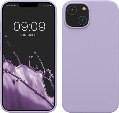 kwmobile telefoonhoesje geschikt voor Apple iPhone 14 - Hoesje met siliconen coating - Smartphone case in lavendel