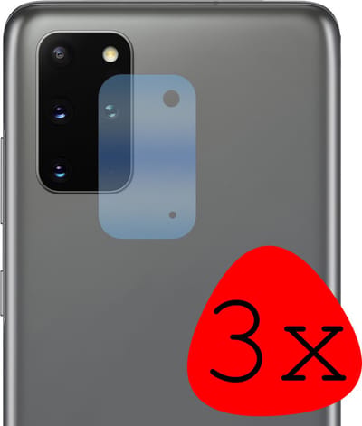 Camera Lens Protector - 3 Stuks Geschikt voor Samsung Galaxy S20 Plus - Camera Screenprotector Beschermglas - Gehard Glas - Tempered Glass - Screen Protector