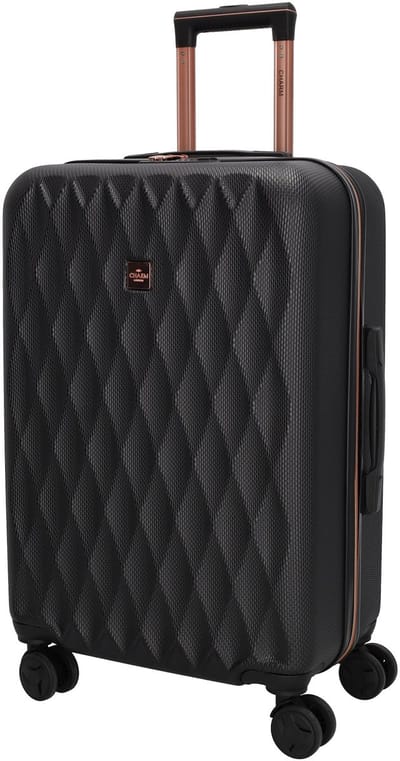 Charm London Honey Koffer - M - 74 Liter - 66 x 43.5 x 28 cm - TSA Slot - Middelmaat - Reizen - Travel - Hardcase - Zwart