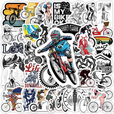 Coole Fietsstickers Mtb Mountainbike Doe-het-zelf Kinderen Cadeau Speelgoed Decoratie Decal Voor Laptop Telefoon Fles Scrapbook Journal Waterdicht gray
