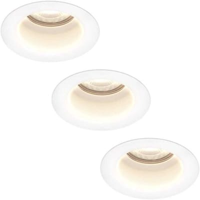 Set van 3 Mari - LED platte inbouwspots met lage inbouwdiepte - 6 Watt 570 Lumen - 4000K Neutraal wit - GU10 LED Module - Verzonken - Dimbaar - Rond - IP65 waterdicht - Wit