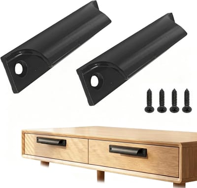 Stijlvolle Aluminium Deurgrepen voor Meubels, Verborgen Schuifdeurhandvatten en Buitenbalcon Accessoires (Zwart)
