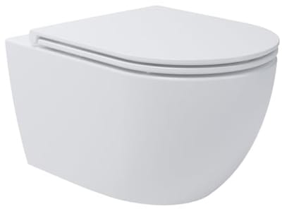 Hangtoilet zonder spoelrand met Tornado-spoeling en SoftClose WC-bril
