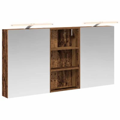 vidaXL - Badkamerkast - set - 3 - st - 140 - x - 14,5 - x - 70 - cm - Bewerkt - hout