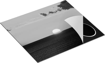Chefcare Inductie Beschermer Oranje Zonsondergang in de Oceaan - Zwart Wit - 60x50 cm - Afdekplaat Inductie - Kookplaat Beschermer - Inductie Mat