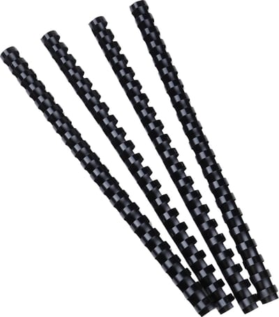 Exacompta Doos van 100 plastic spiraal inbindruggen 12 mm - A4 - Zwart - 75401E
