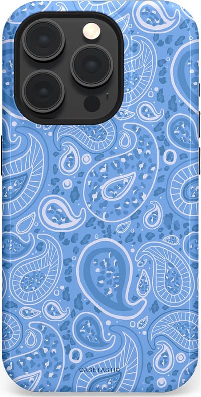 Casetastic Hoesje Geschikt voor Apple iPhone 15 Pro Magsafe - Stijlvolle Beschermende Duo-layer Case - Paisley verleiding