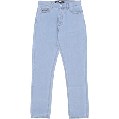 Normale denim lichtblauwe herenjeans