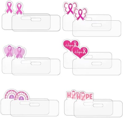 Dailygoods- Badge Topper 24 Stuks - Roze Lint - Badgehouder - Verpleegkundige Cadeau - Acrylmateriaal - Eenvoudig te Verwijderen