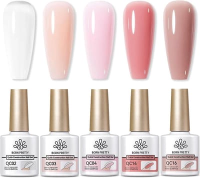 Born Pretty - Biab - 5 stuks -Builder in a bottle - Builder gel - Biab nagellak - Biab set - The gel bottle biab - Biab nagel builder - Gel in a bottle - Builder in a bottle