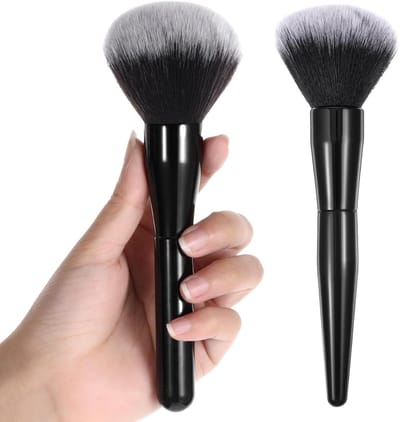 Professionele make-upkwasten set van 2, grote poederkwasten voor foundation, blush en contouren, ideaal voor een vlekkeloze applicatie