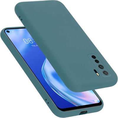 Cadorabo Hoesje geschikt voor Huawei P40 LITE 5G / NOVA 7 SE in LIQUID GROEN - Beschermhoes gemaakt van flexibel TPU silicone Case Cover