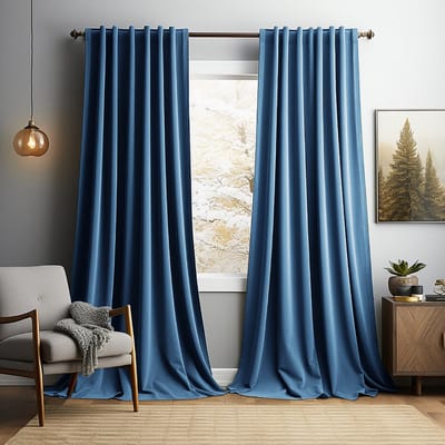 MUPOO Verduisterende Gordijnen Kant en Klaar 2 Stuks - Dicht Fluweel voor Verduistering, Isolatie & Geluidsdemping - Voor Slaapkamer, Kinderkamer en Woonkamer - Eenvoudig op te Hangaan aan Gordijnroede of Rails (Aquablauw, 132x213 cm)