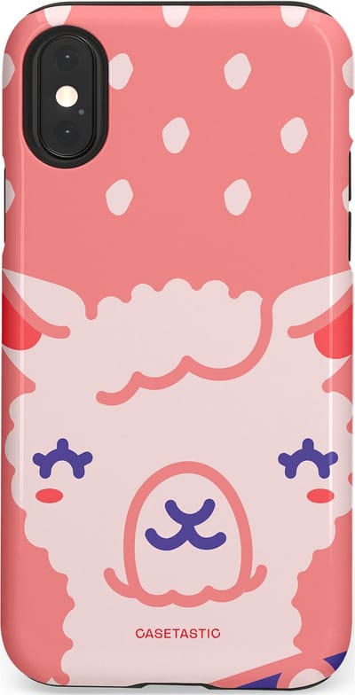 Casetastic Hoesje Geschikt voor Apple iPhone X/Xs - Stijlvolle Beschermende Duo-layer Case - Lama beat