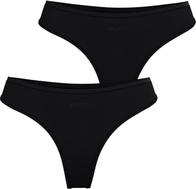 Björn Borg dames Soft Touch thong - string (2-pack) - zwart - zwart