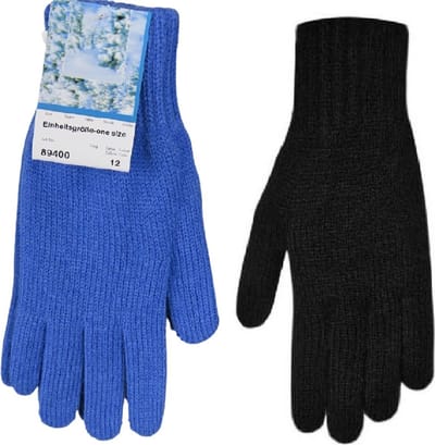 Handschoenen dames winter gebreid - binnenkant opgeruwd - prijs per 2 paar