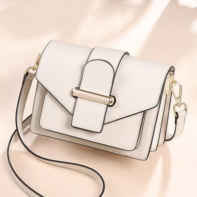 Nouveau Sac Bandoulière Polyvalent Sac Femme en Cuir Véritable Mode Sac d'Épaule Forêt Tendance Ins pour Femmes Sac Tendance pour Femmes white