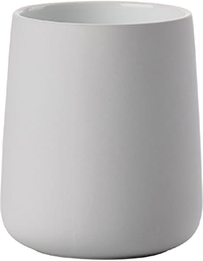 Zone Denmark Nova Tandenborstelbeker - Beker voor Tandenborstels - Tandenborstelhouder - Toilet & Badkamer Accessoires - 10 x 8 cm - Soft Grey (grijs)