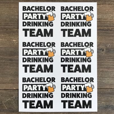 GetGlitterBaby® - Plak Tattoos / Tijdelijke Tattoo Man - Vrijgezellenfeest Mannen Versiering - Bachelor Party Drinking Team