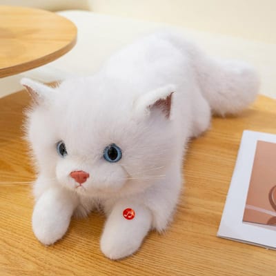 Simulation Chat Ragdoll Peluche Jouet Chat Féerique Poupée Peluche Visage Marron et Blanc Ragdoll Peluche Chat Décoration Maison Jouets Poupée Chat Noir about 40-45cm