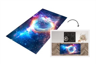 Keukenloper - Loper keuken - Sterren - Ruimte - Regenboog - 120x60 cm - Keukenloper vinyl