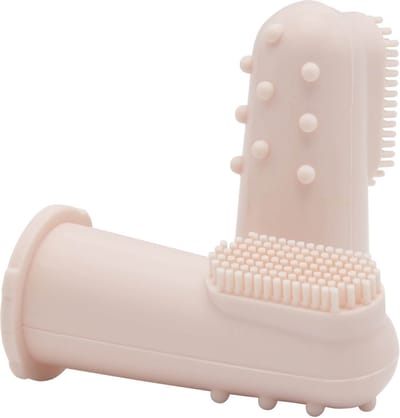 Difrax Lichtroze Vingertop Tandenborstel - 2 stuks