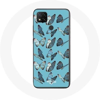 Xiaomi Redmi 9C hoesje Blauwe vlinders