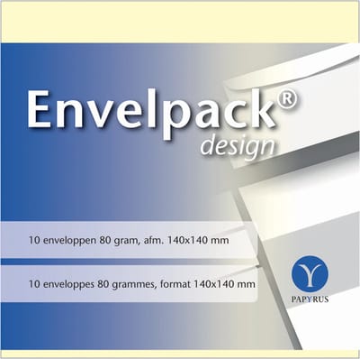Envelop papyrus envelpack vierkant 140x140mm ivoor | 10 stuks