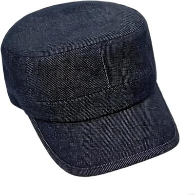 Premium Gewassen Katoen Commandobonnet Voor Volwassenen en Kinderen Lichtgewicht Stof Verstelbare Klittenbandsluiting Voor Op Maat Gemaakte Pasvorm Y08E blauw