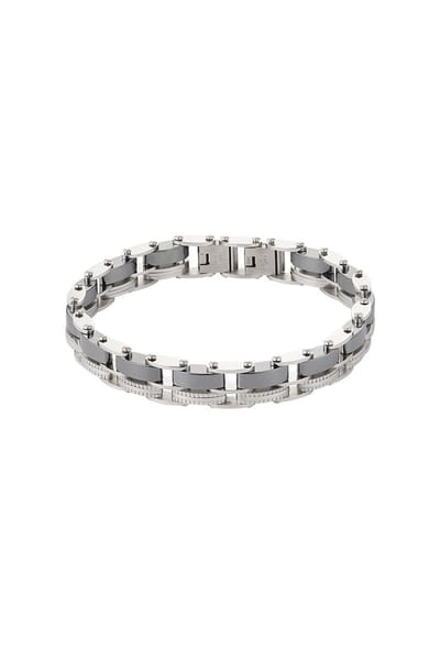 Bijoutheek Armband (Sieraad) Heren Dubbele Schakel Zilver