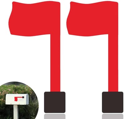 Brievenbus Vlag - Vervangingsset Vlag - Post Aangeven - Weerbestendig Materiaal - 2 Sets - Rood