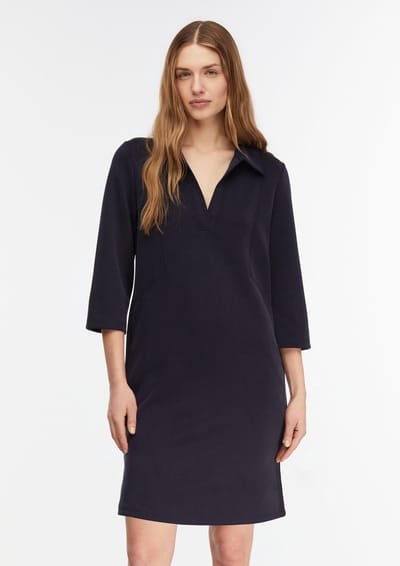 comma - female - Mini-jurk met polokraag en naaddetails