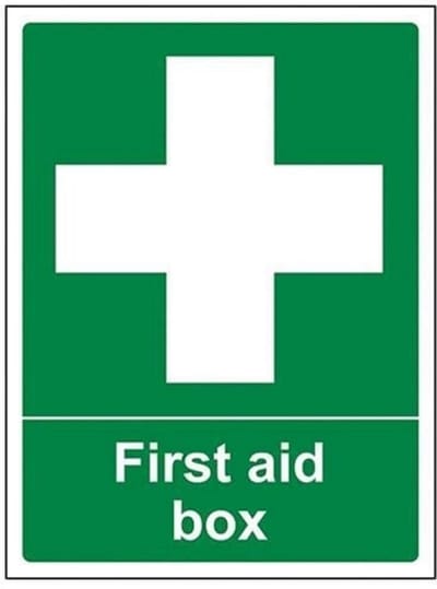 Eerste Aiders Sign - 150mm x 200mm - Zelfklevend Vinyl EHBO-bord