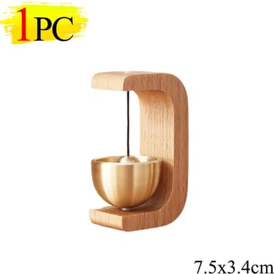 6/1PCS Carillon Éolien Sans Fil en Bois Massif pour Porte, Cloche Suspendue de Rappel, Sonnette de Porte pour Commerçants, pour Décoration, Entrées, Décoration Intérieure, Cadeaux
