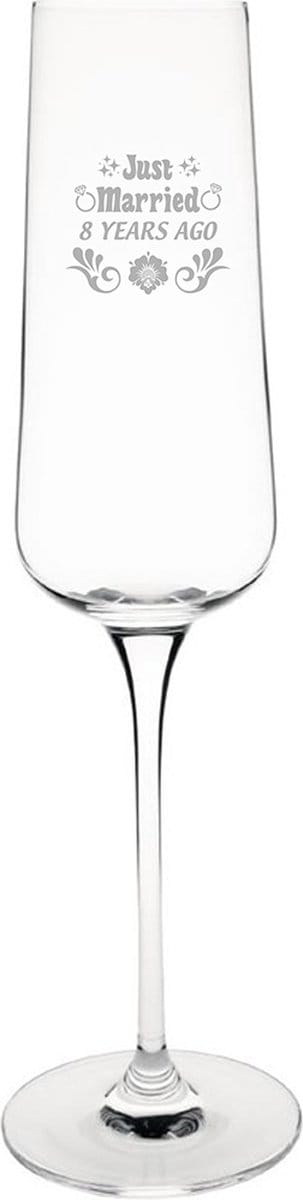 Gegraveerde Champagneglas 27cl Just Married 8 years ago