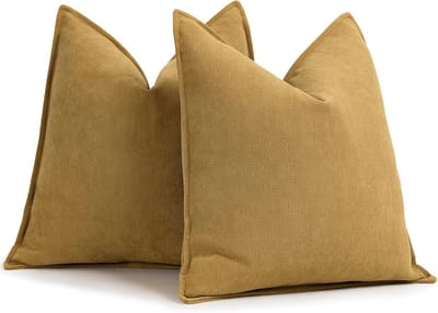 Famanu – kussenhoezen set van 2 – luxe zachte sofa kussenslopen met elegant design – voor bank/bed/woondecoratie