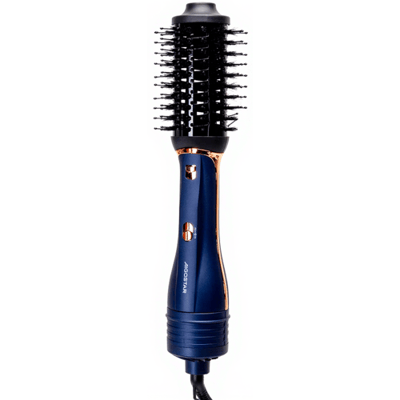Aigostar Sophia SBB-1200VDE - Haarstrijkborstel - 1200W 3-in-1 VDE-gecertificeerd Blauw-Goud Sophia