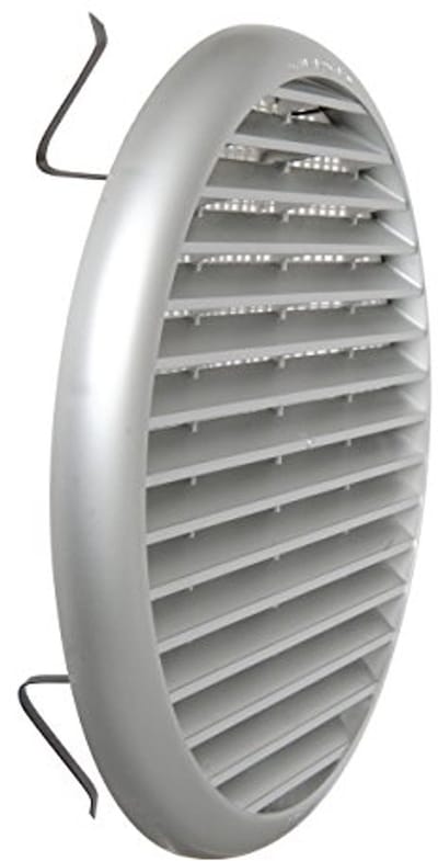 Ventilatierooster van kunststof met veren - Diameter 235 mm - Grijs