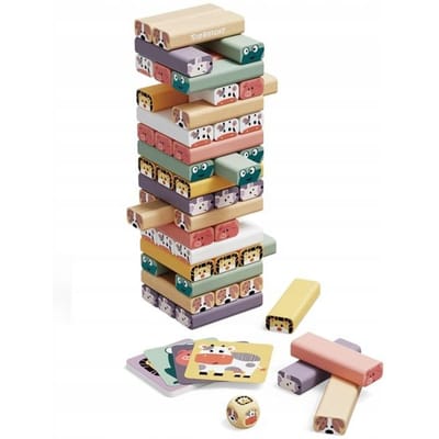 TopBright - kanteltoren - Dieren - Kleuren - Behendigheidsspel - Creatief bouwen