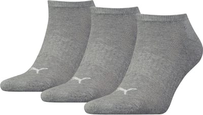 3-Paar Sneaker sokken met zachte badstof zool - Ademend mesh gedeelte - Elastisch katoen- Wit - Zwart - Grijs - 42