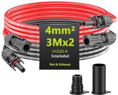 Verlengkabel voor zonnepanelen 6 mm2 / 4 mm2 - 1/2/3/5/10 meter