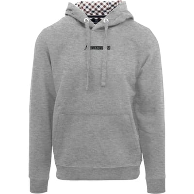 Aquascutum Heren Belettering Hoodie (Grijs)