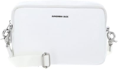 MANDARINA DUCK Leren schoudertas Mellow Leather Crossbody Camera Bag Blanc wit