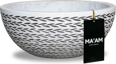 MA'AM Pottery Eve plantenschaal - D32 - Wit - Vorstbestendig - trendy design bloemenschaal - hippe decoratie schaal
