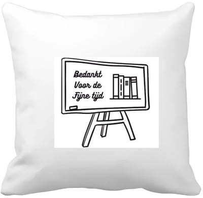 Akyol - bedankt voor de fijne tijd Kussen hoes - Juf - meester - afscheid school - 40 bij 40 cm