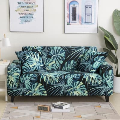 Geprinte Bankhoezen Voor Woonkamer Elastische Stretch Slipcover Modulaire Hoekbankhoezen 1-seater 90-140cm